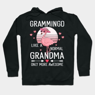 Flamingo Grammingo Like A Normal Grandma Only More Awesome Hoodie